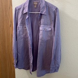 Chico’s Purple Vintage Style Long Sleeve Button Up Size 1 (medium)